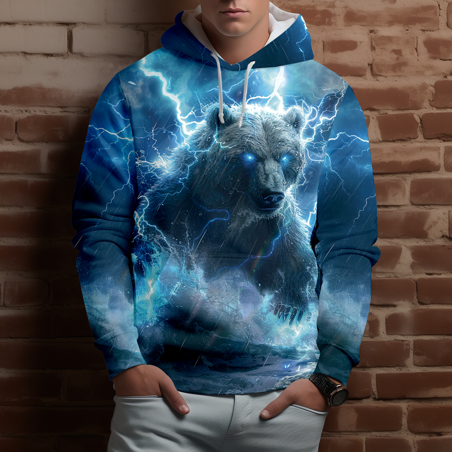 Electric Powerful Bear Awesome Cool All Over Print Shirt