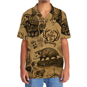 Opossum I'd Rather be Hunting Hawaiian Shirt