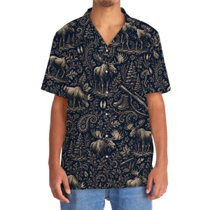 Midnight Moose Hunting Paisley Hawaiian Shirt