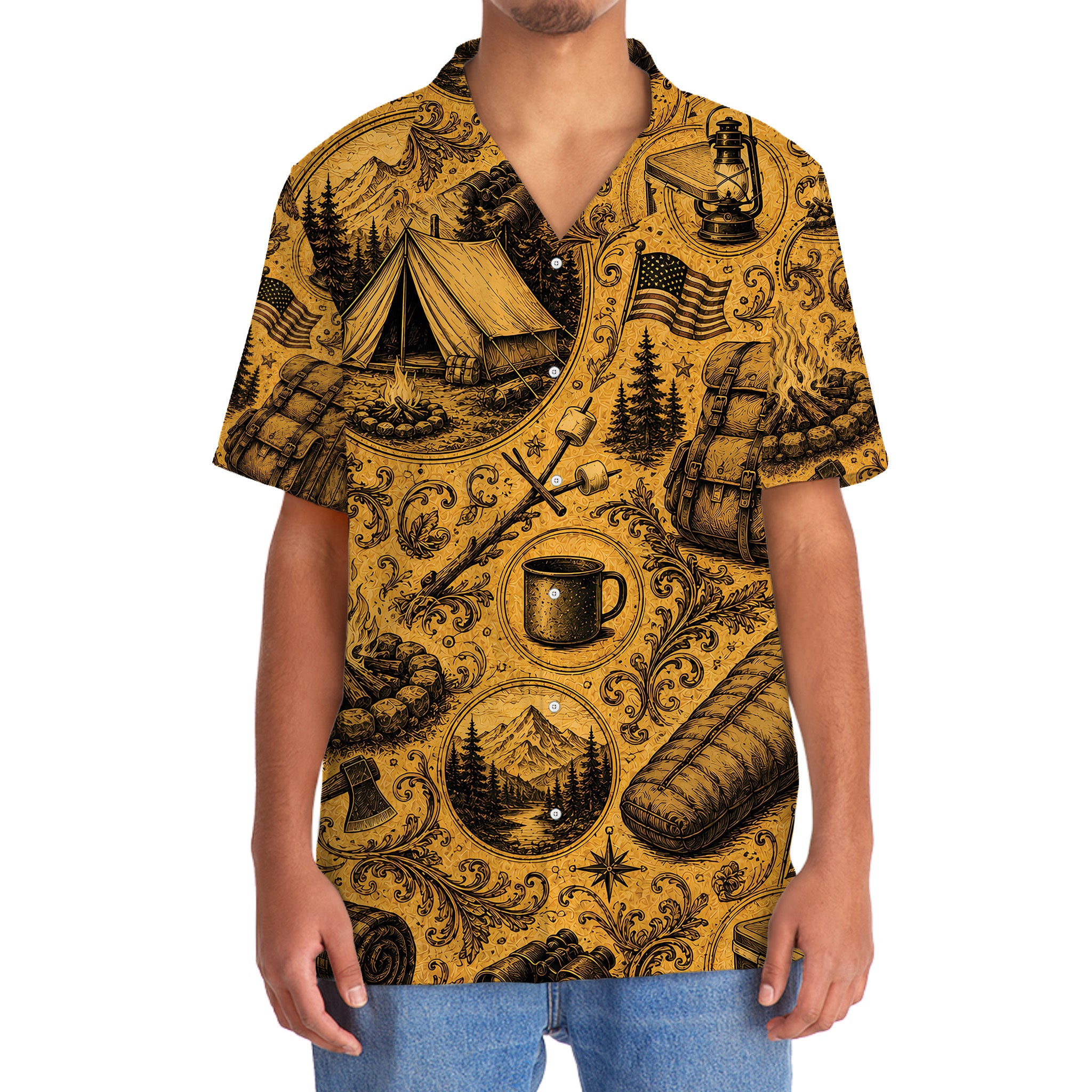 Camping Vintage Legend Art Hawaiian Shirt