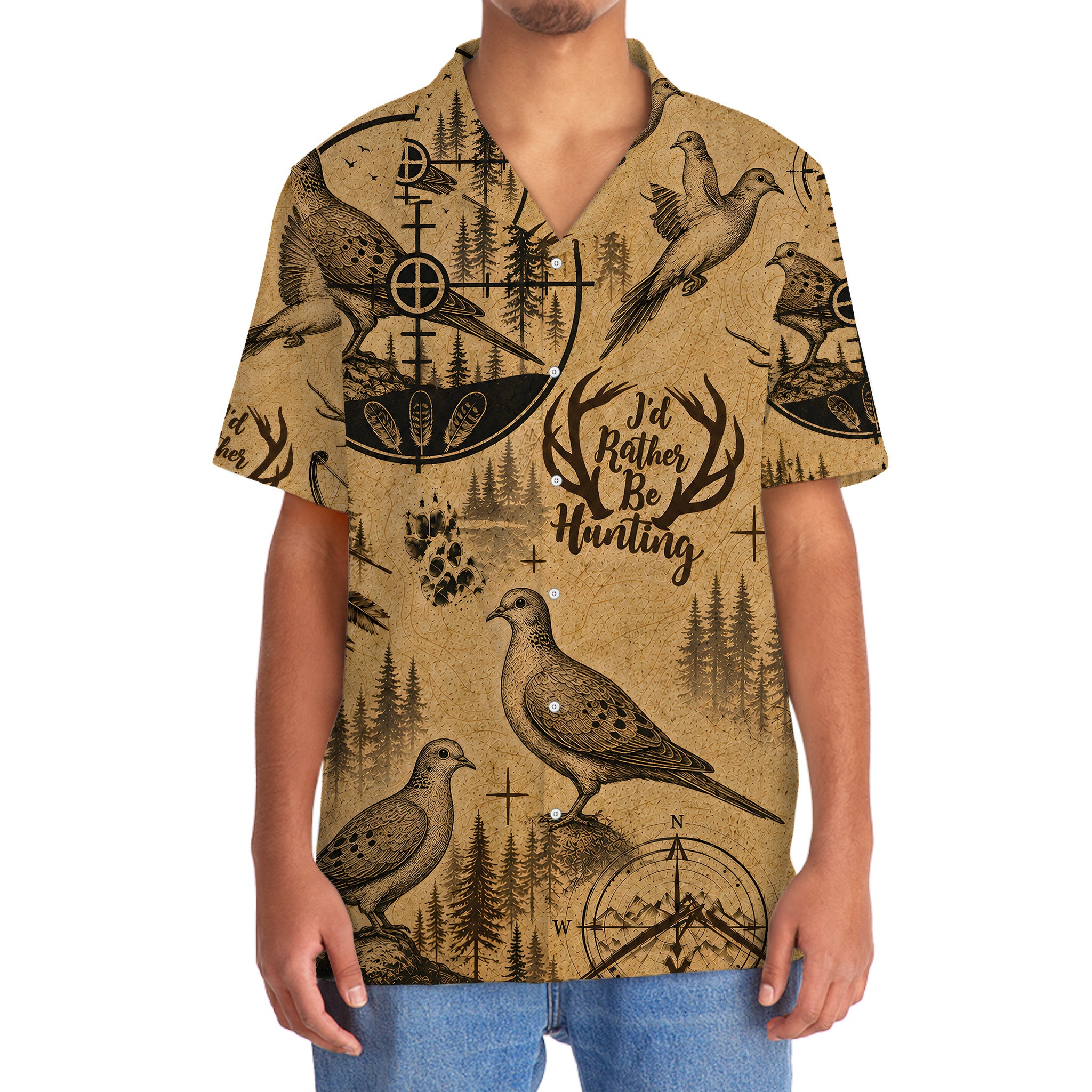 Dove I'd Rather Be Hunting Hawaiian Shirt