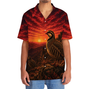 Chukar Hunting Burnt Sky Hawaiian Shirt