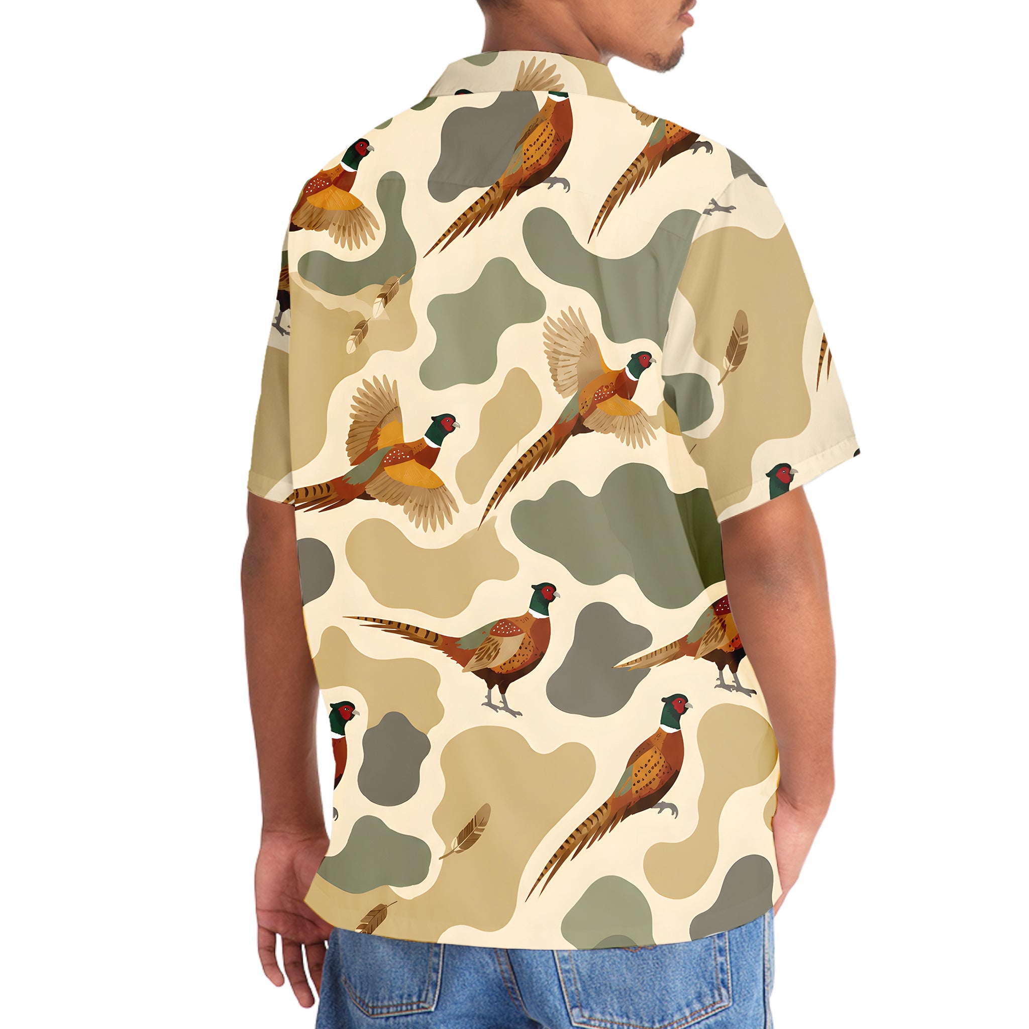 Hunting Pheasant Camouflage Hawaiian Shirt