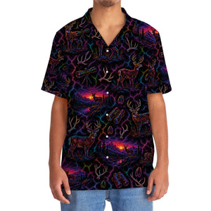 Midnight Deer Neon Hawaiian Shirt