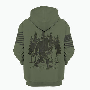 Bigfoot Fishing Funny Fisher Man All Over Print Shirt