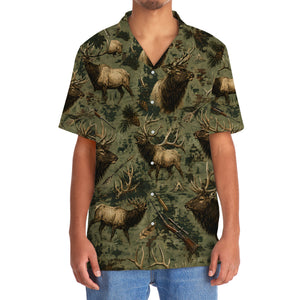 Elk Hunting Forest Hawaiian Shirt