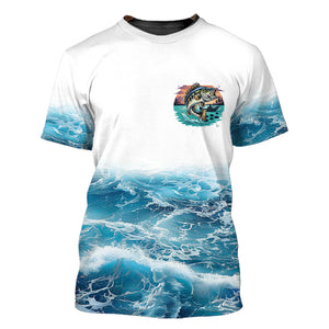 Ocean Splash Bass Fishing Is My Therapy All Over Print Shirt