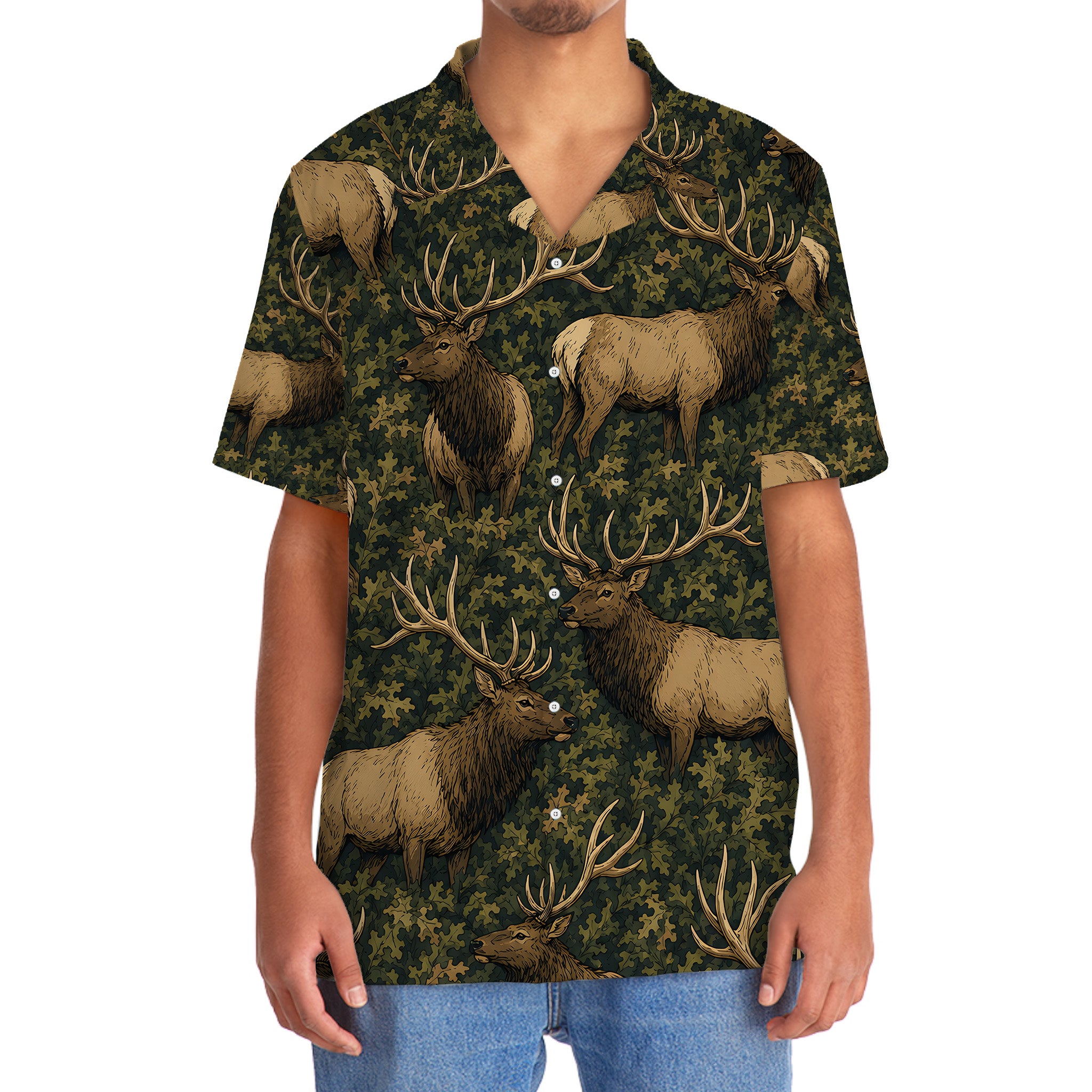 Elk Woodland Hawaiian Shirt