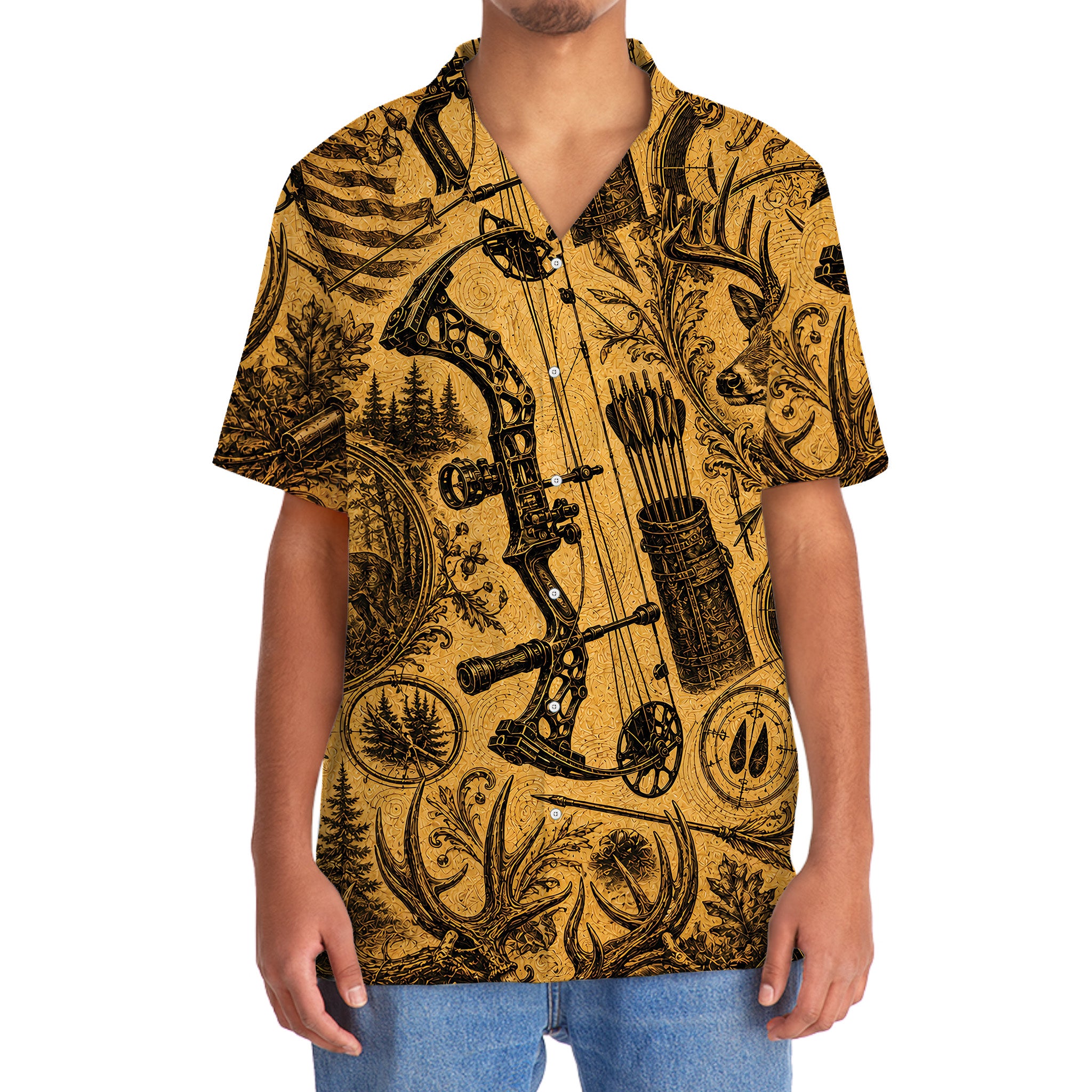 Bow Hunting Legend Vintage Art Hawaiian Shirt
