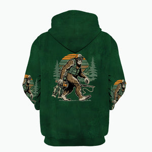 Bassquatch Bigfoot Fishing All Over Print Shirt