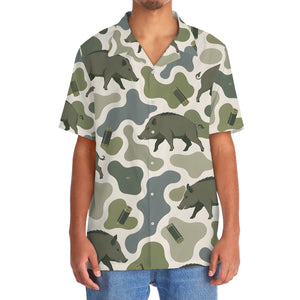 Hog Camouflage Hunting Funny Pattern Hawaiian Shirt