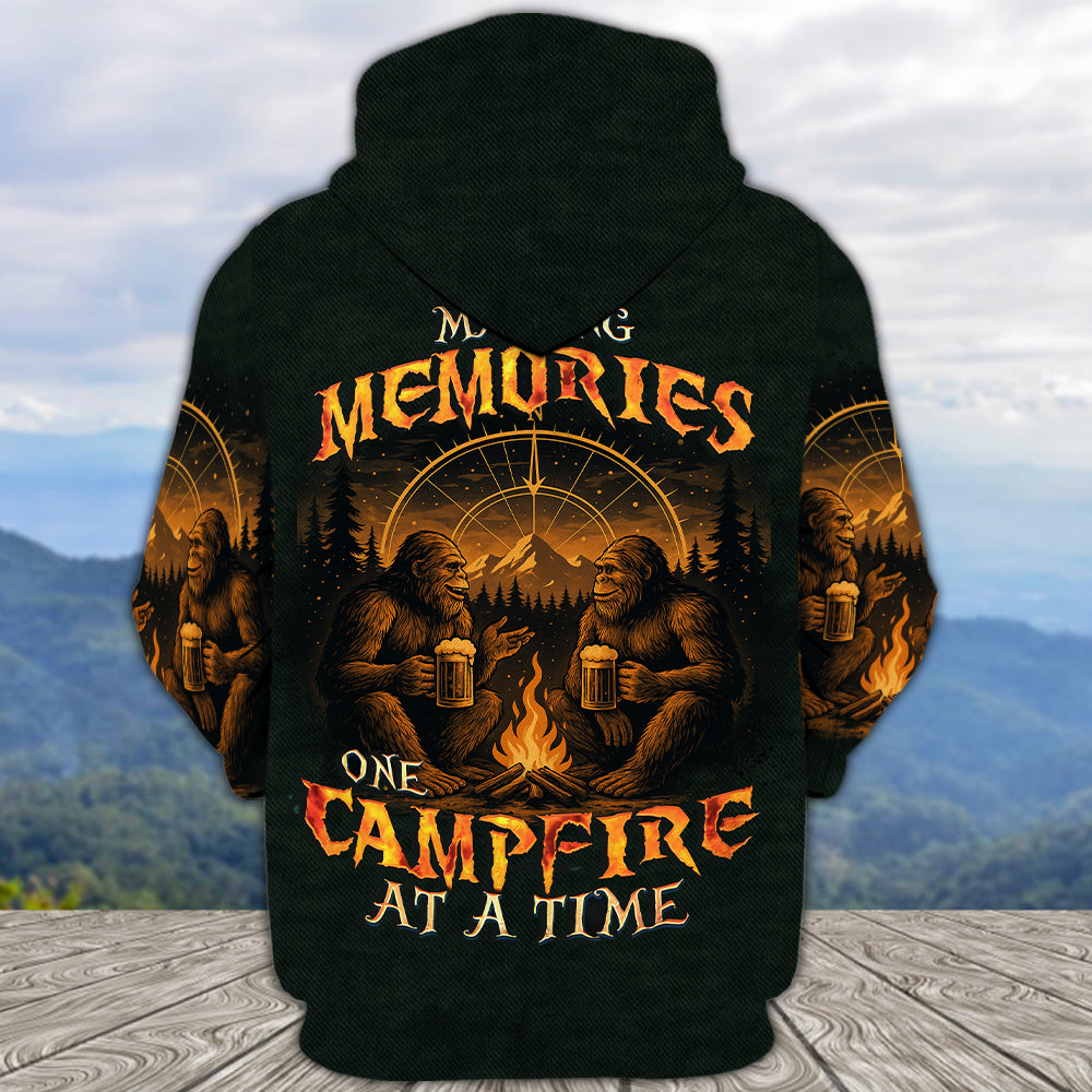 Bigfoot Making Memories One Campfire At A Time All Over Print Shirt