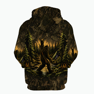 Bigfoot Camouflage Hunting All Over Print Shirt