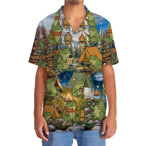 Funny Frog Camping Hawaiian Shirt