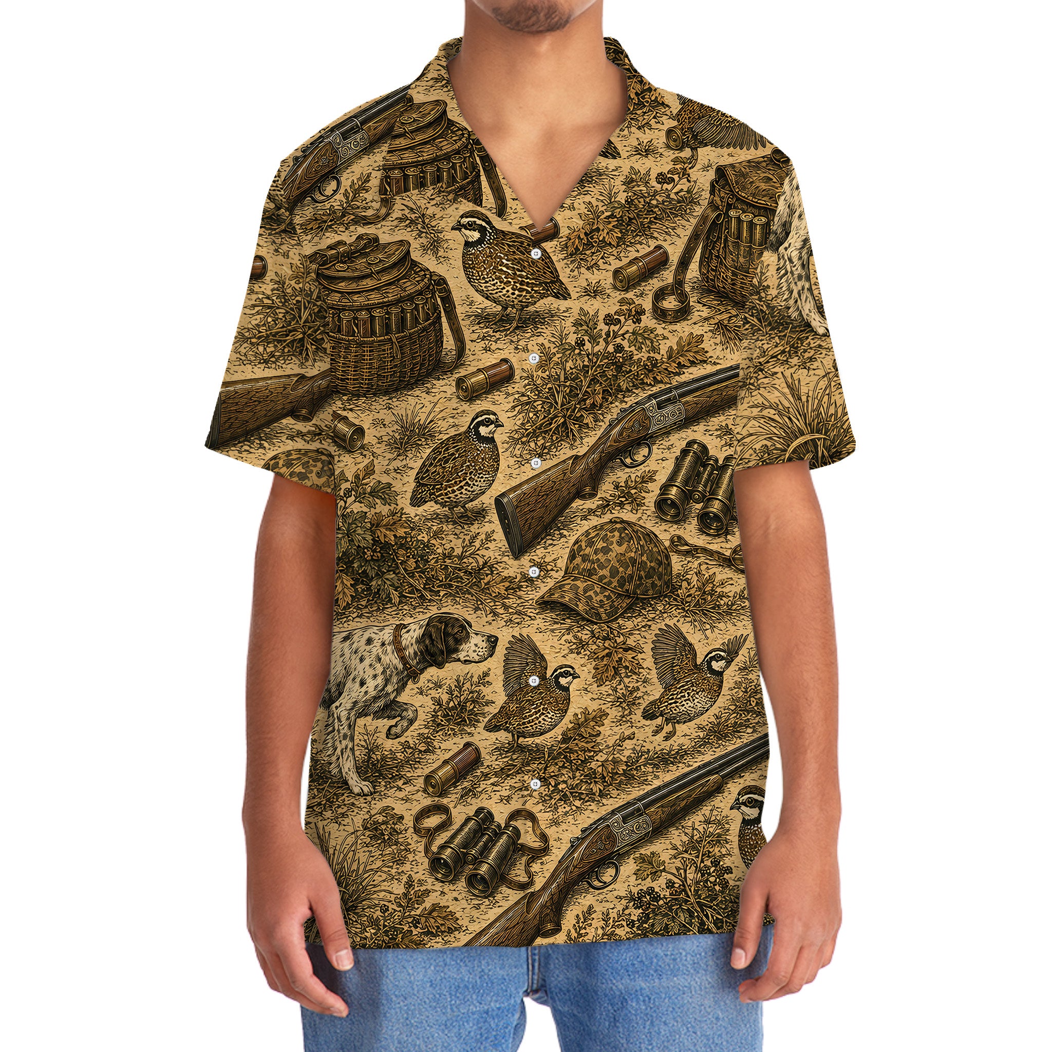 Vintage Quail Hunting Hawaiian Shirt