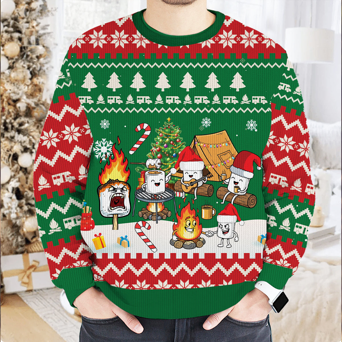 Burnt Marshmallow Xmas Ugly Sweater