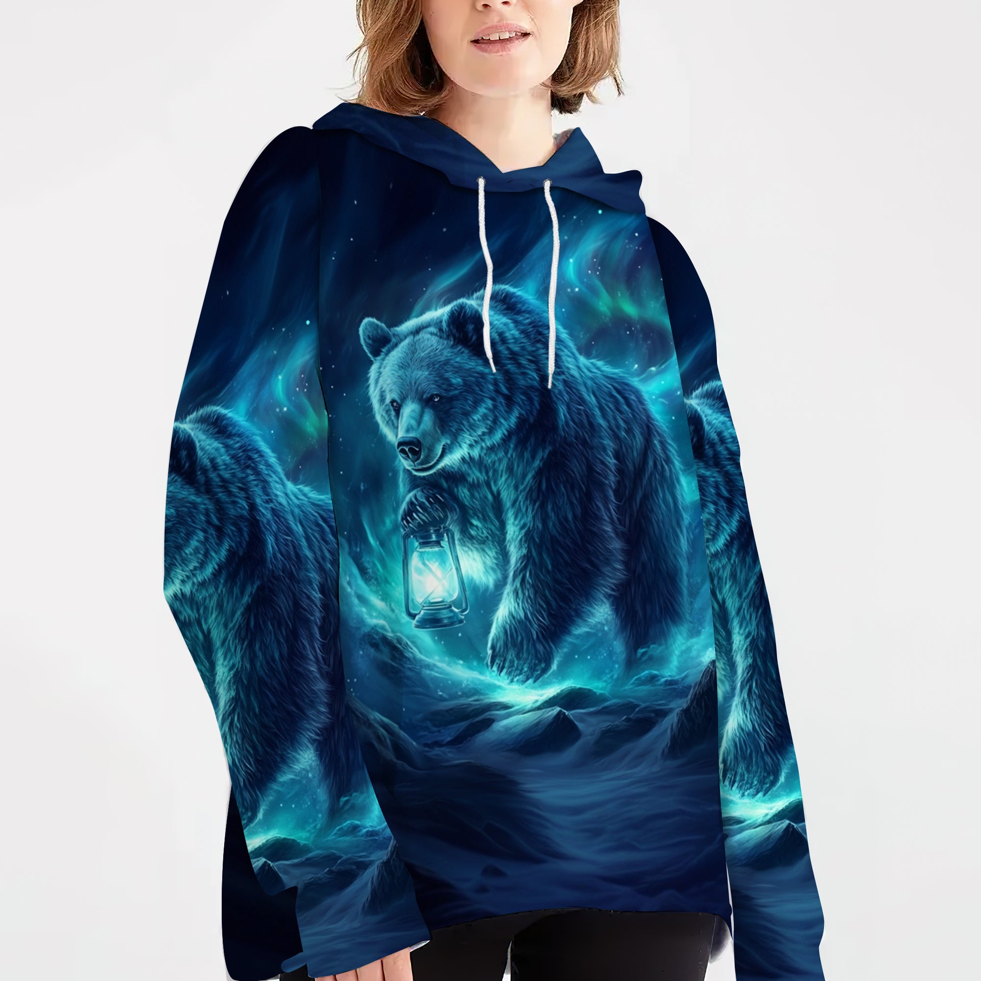 Wild Bear In The Night All Over Print Shirt