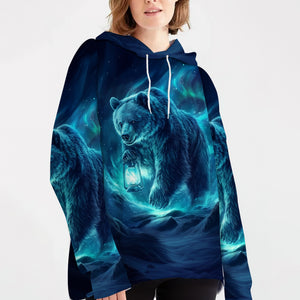 Wild Bear In The Night All Over Print Shirt