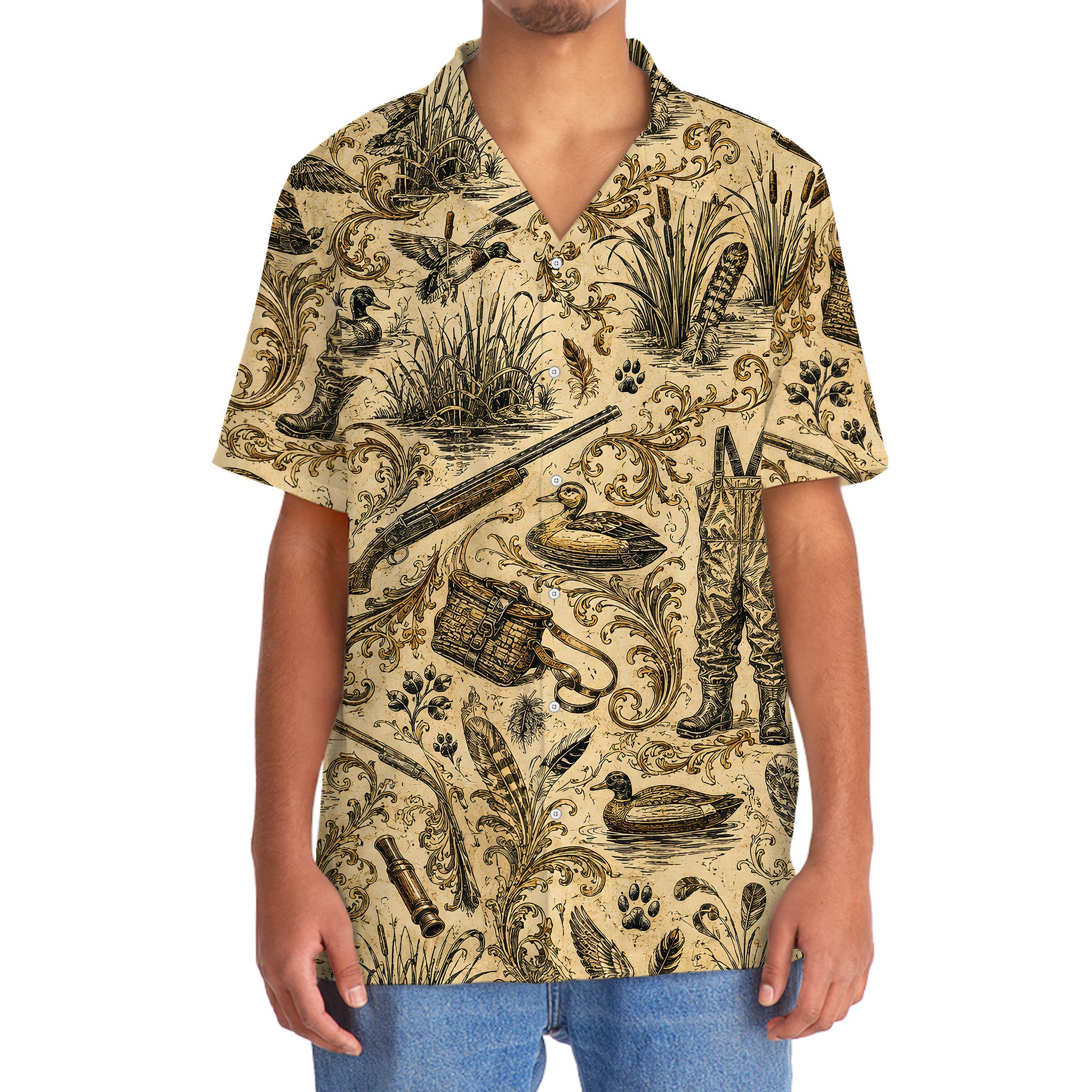 Duck Hunting Vintage Hawaiian Shirt