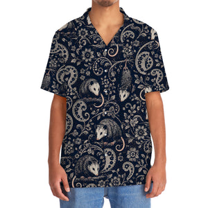 Midnight Opossum Paisley Hawaiian Shirt