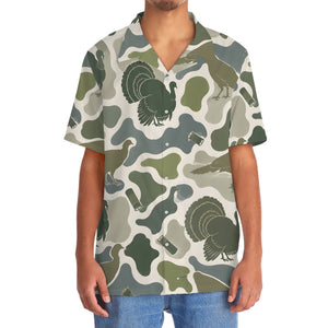 Turkey Camouflage Hunting Funny Pattern Hawaiian Shirt