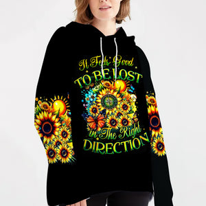 It Feels Good To Be Lost In The Right Direction All Over Print Shirt