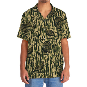 Wild Turkey Stripe Camouflage Hawaiian Shirt