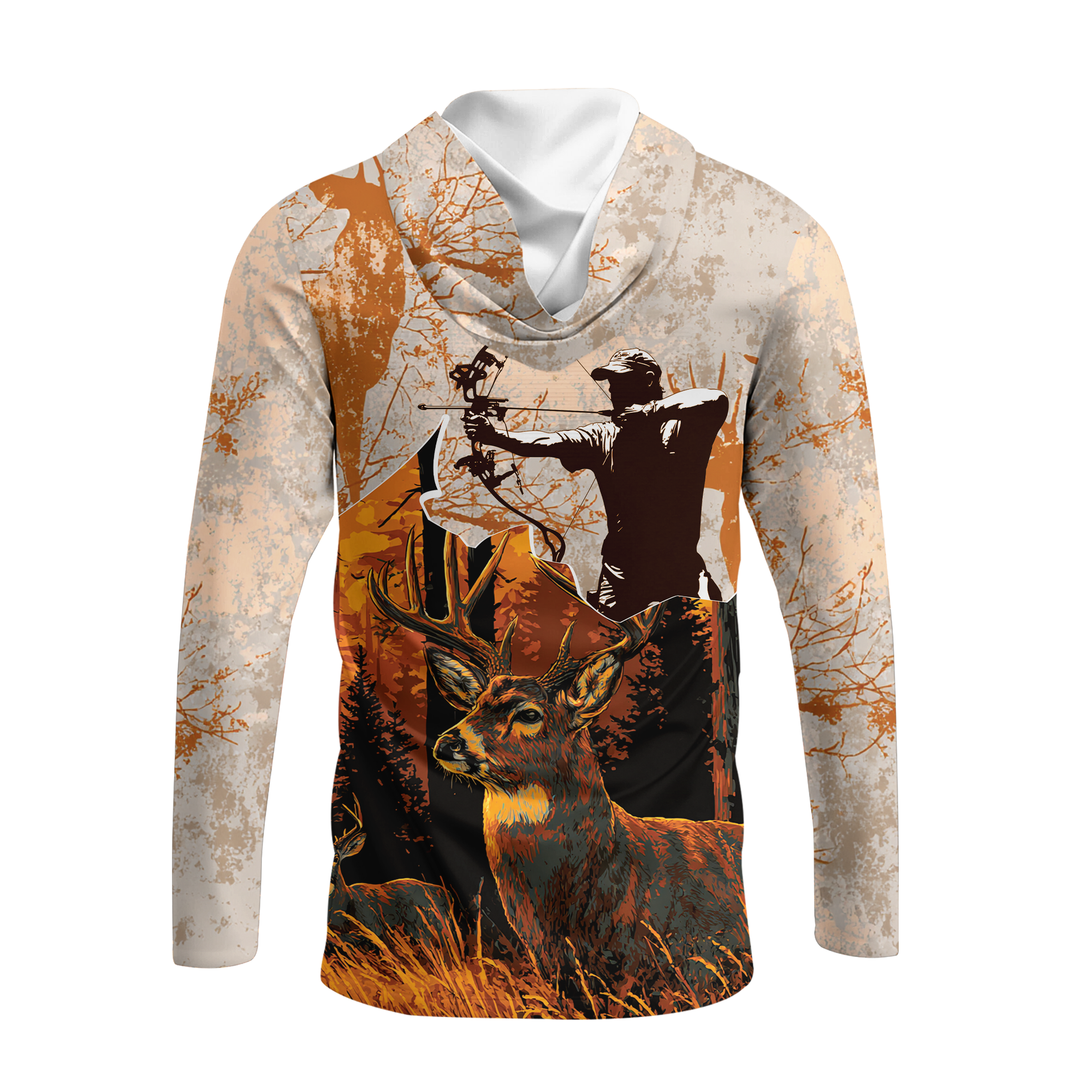 Vintage Deer Hunting Orange All Over Print Shirt