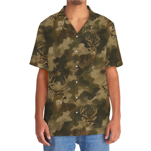 Deer Camouflage Graphic Pattern Hawaiian Shirt