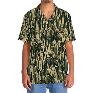 Moose Stripe Camouflage Hawaiian Shirt