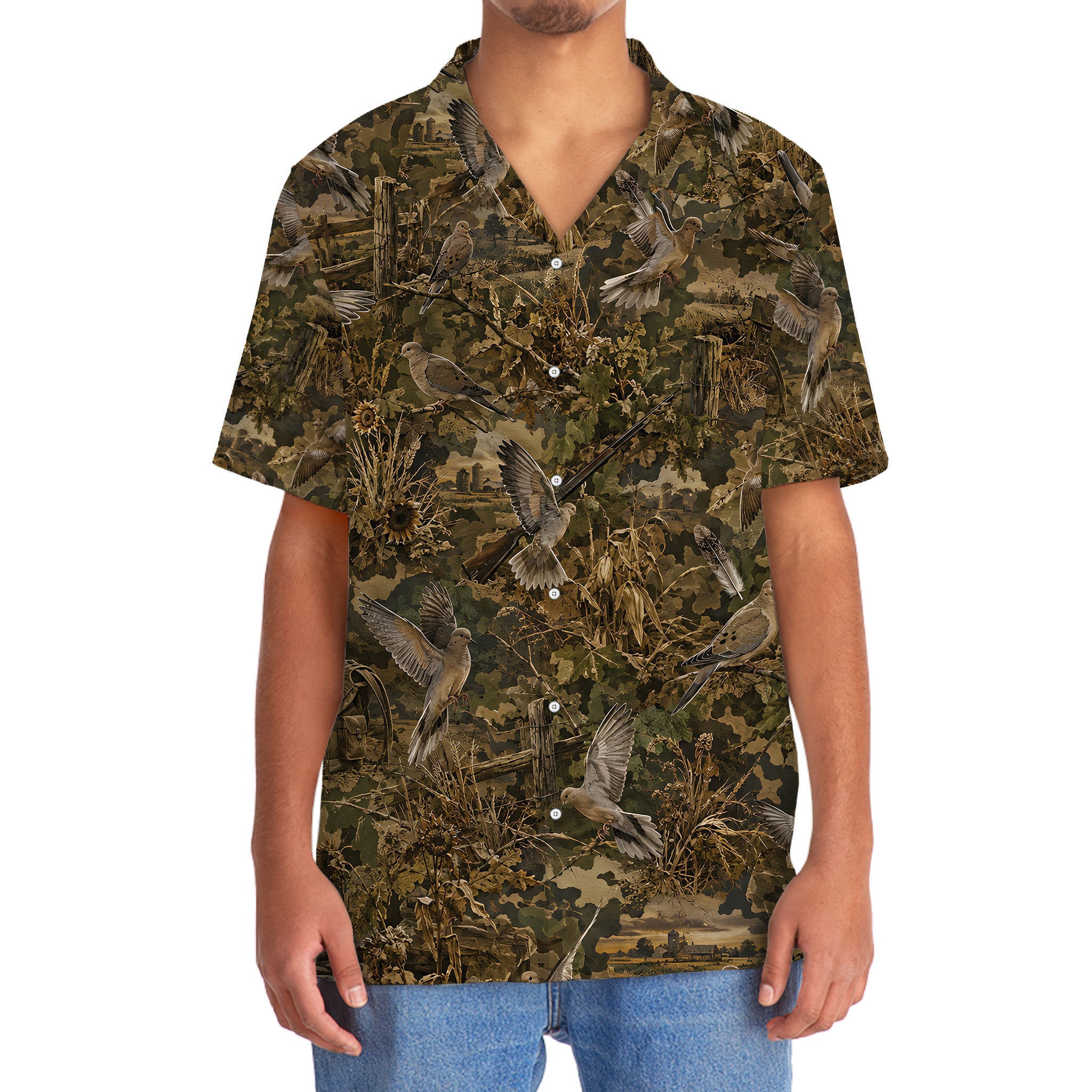 Dove Hunting Camo Hawaiian Shirt