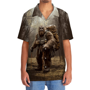Bigfoot Camping In The Wild Hawaiian Shirt