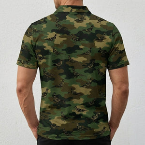 Pheasant Camouflage Millitary Men Polo Shirt