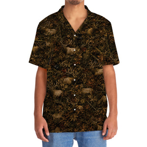 Elk Hunting Forest Camouflage Hawaiian Shirt