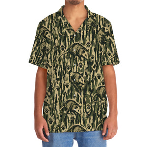 Opossum Stripe Camouflage Hawaiian Shirt