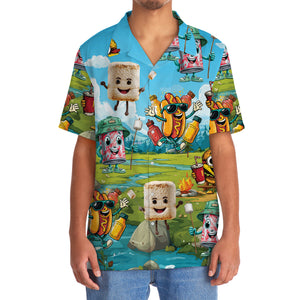 Funny Food Camping Hawaiian Shirt
