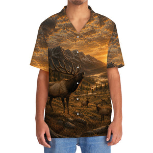 Elk Hunting Nature Hawaiian Shirt