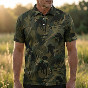 Mallard Duck Retriever Camouflage Polo Men Shirt