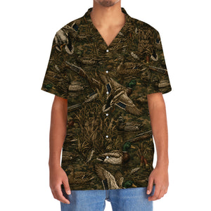 Vintage Duck Hunter Camo Hawaiian Shirt
