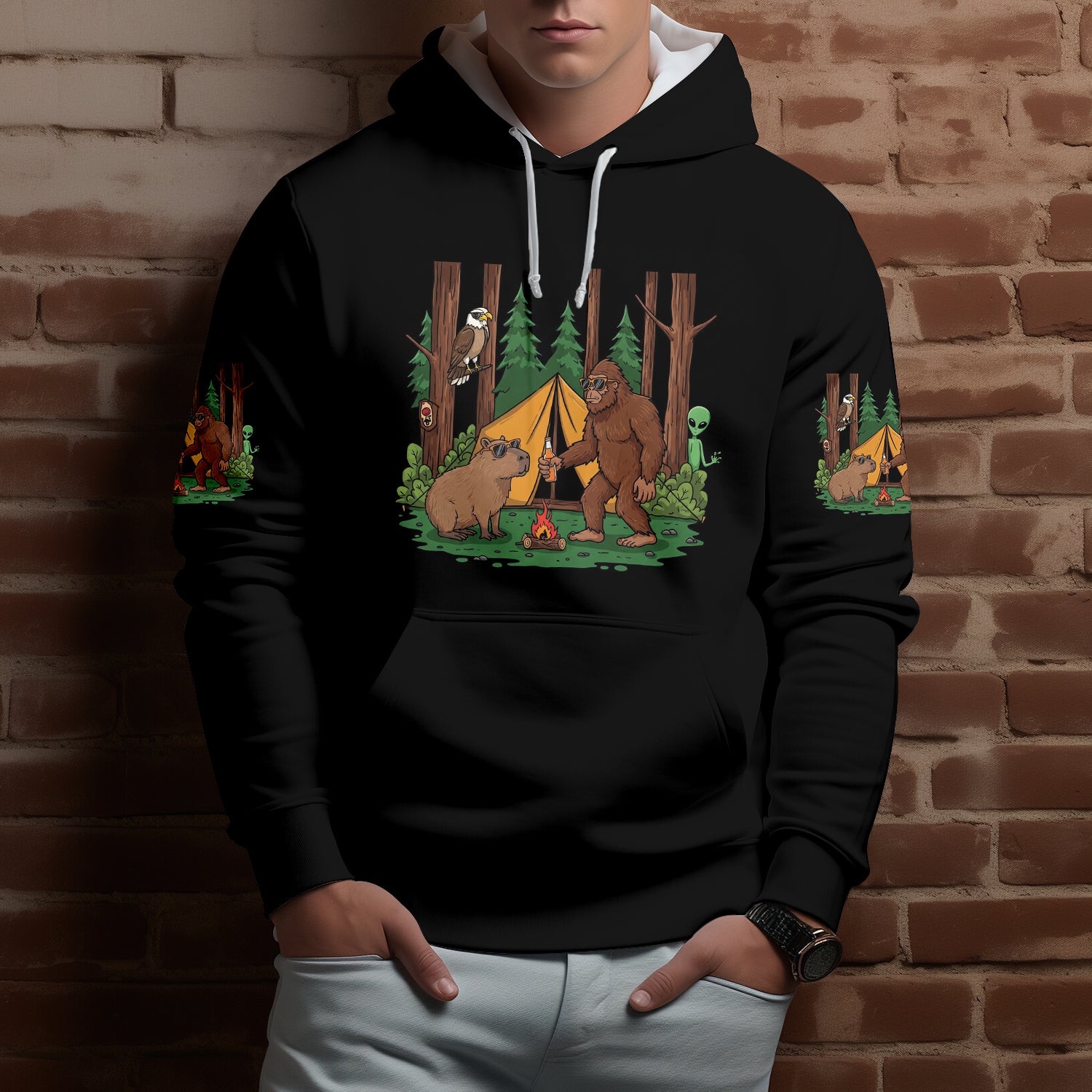 You Don't have To Be Crazy To Camp With Us All Over Print Shirt