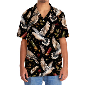 Dove Hunting Retro Black Hawaiian Shirt