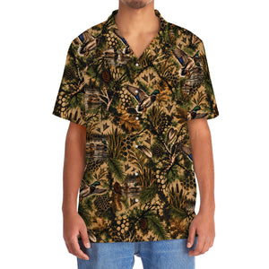 Duck Hunting Hex Camo Hawaiian Shirt
