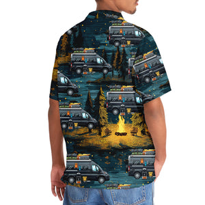 Vintage Conversion Van Camping Hawaiian Shirt