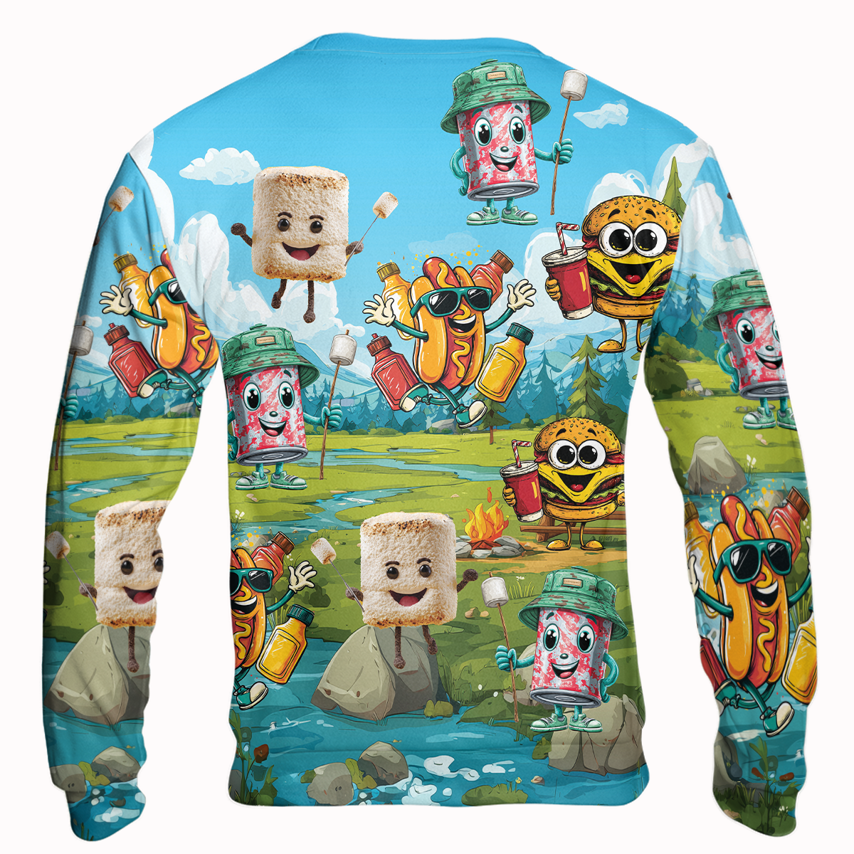 Funny Food Camping All Over Print Shirt