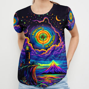 Always Take The Scenic Route All Over Print Shirt