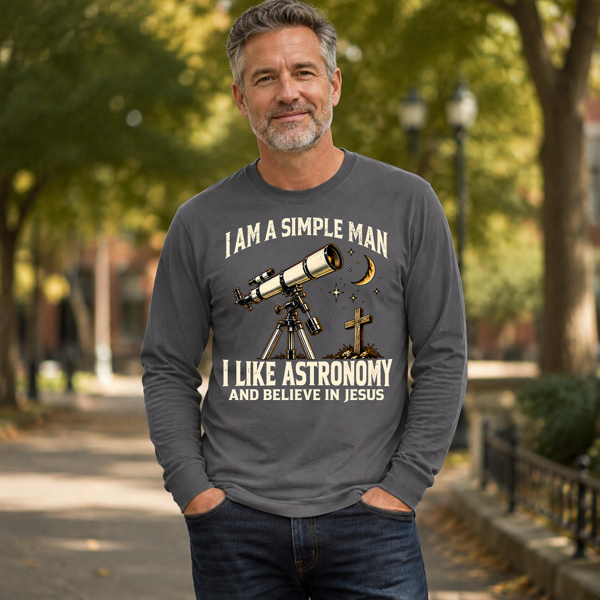 I Am Simple Man I Like Astronomy - 6-CS2D-Charcoal