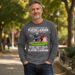 Old Man Don't Stop Lacrosse - 6-CS2D-Charcoal