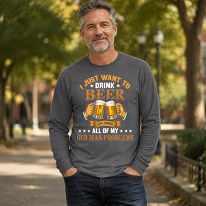 Vintage I Just Want To Drink Beer - 6-CS2D-Charcoal