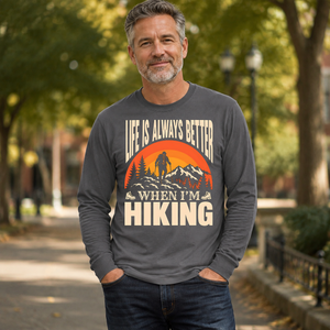 Vintage Life Is Always Better When I Am Hiking - 6-CS2D-Charcoal