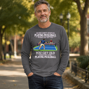 Old Man Don't Stop Pickleball - 6-CS2D-Charcoal